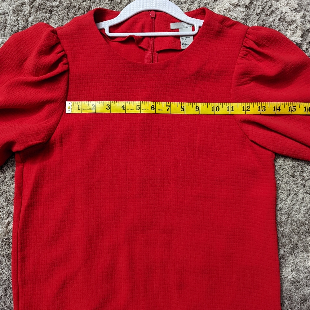 H &M Red Puff Short Sleeve - Picture 4 of 8